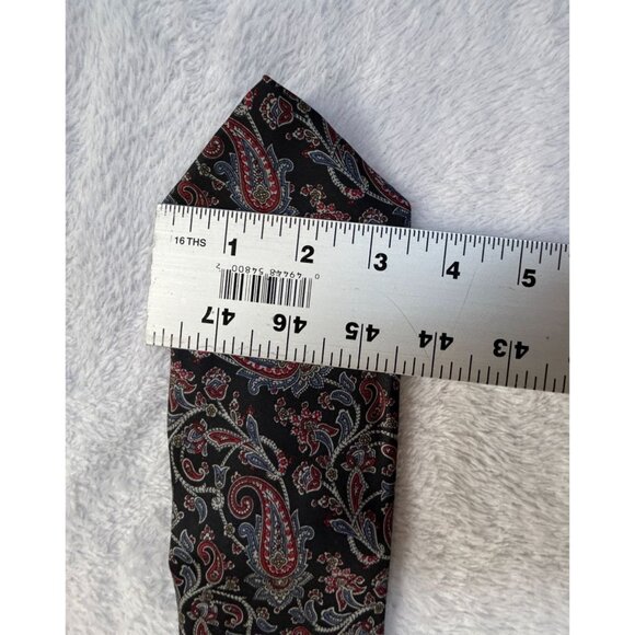 Bert Pulitzer Men’s Silk Tie Paisley Imported Classic Neckwear Hand Printed - Picture 4 of 4